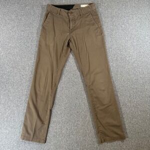 Volcom‎ Frickin Modern Fit Chino Pants Mens 29x31 Brown Stretch Skate Trousers